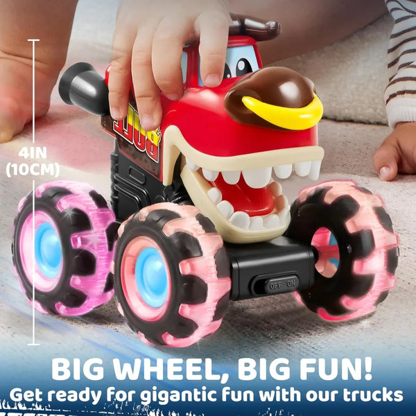 Light-Up Animal Monster Trucks – 3 Pack (Press & Go)