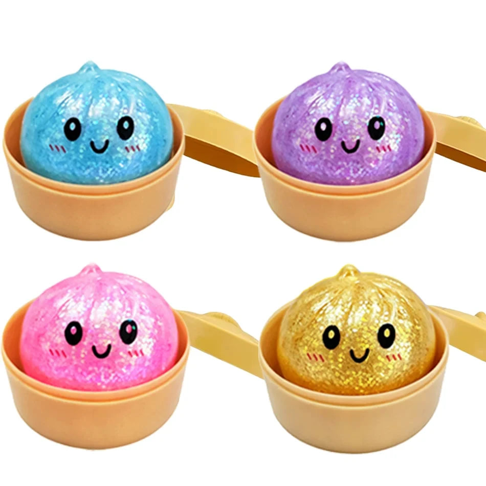 Gold glitter dumpling squishy, photo 3