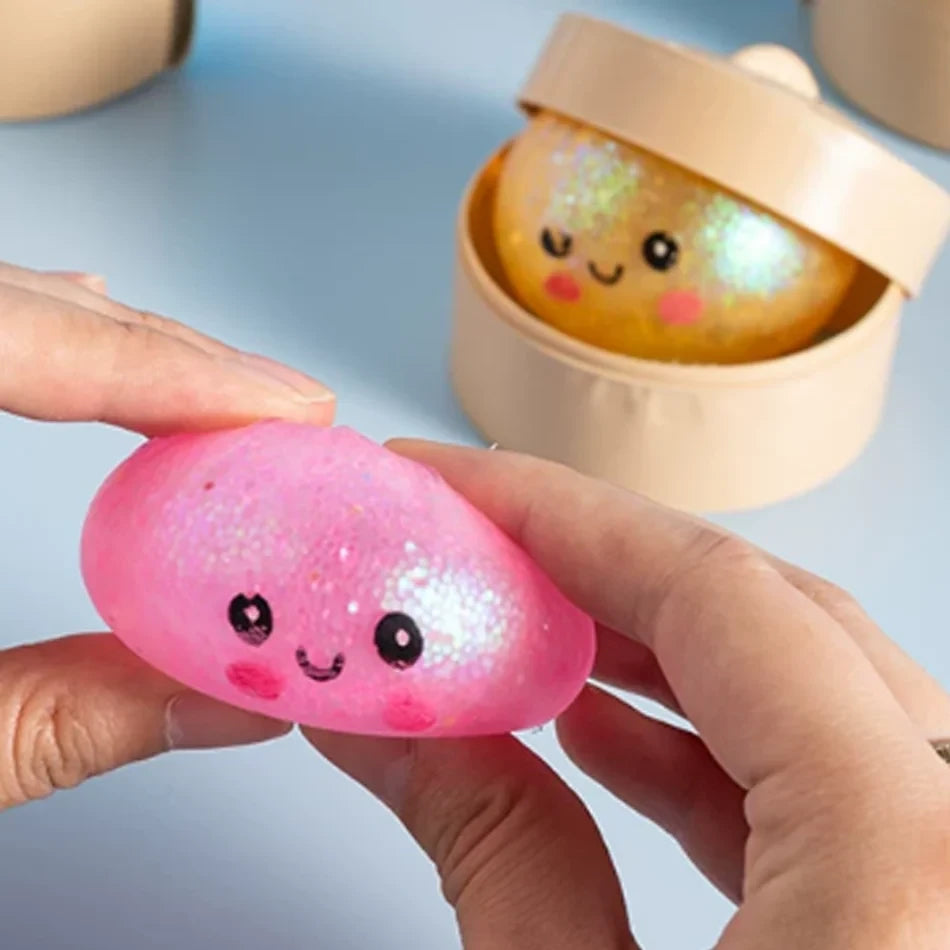 Gold glitter dumpling squishy, photo 6