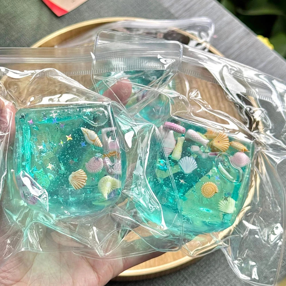 Ocean shell squishy cube fidget toy, photo 6