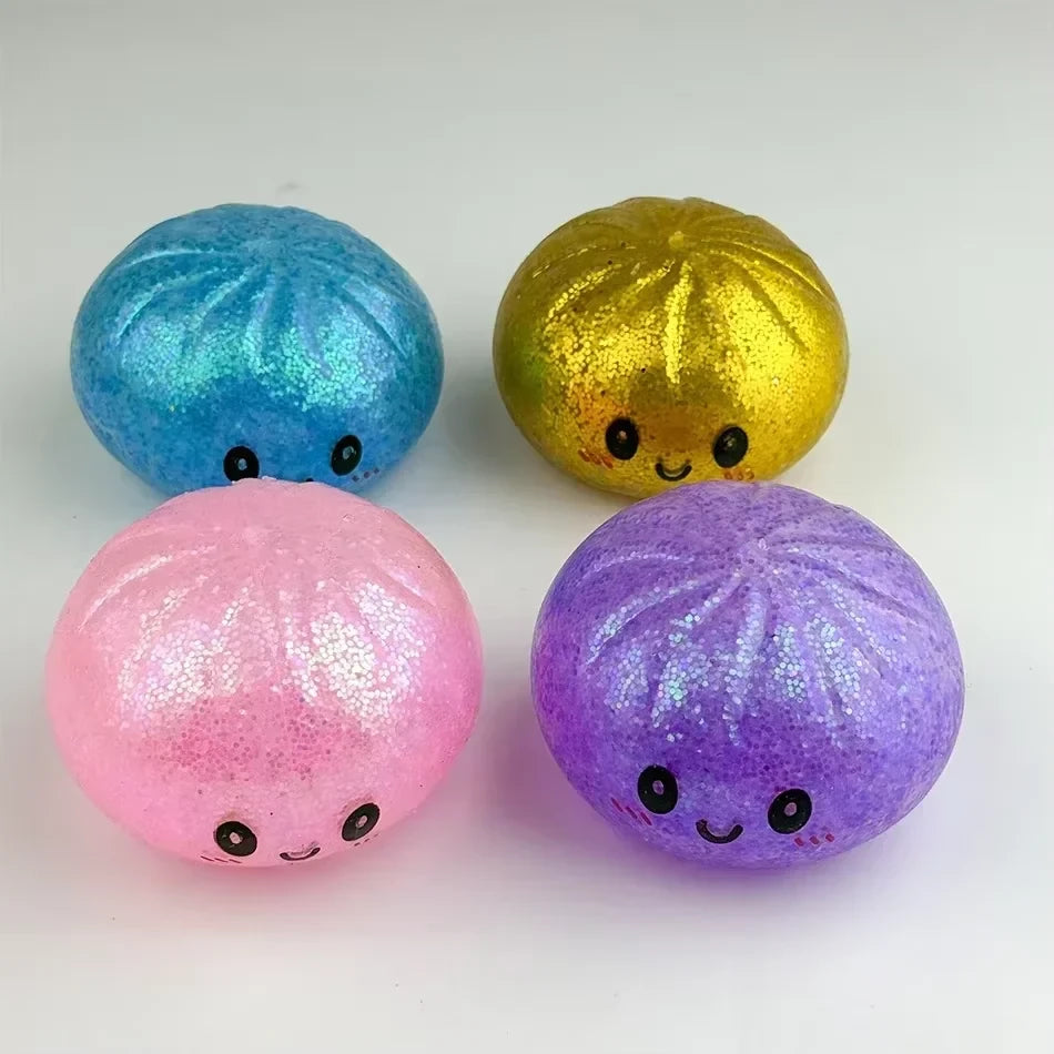 Gold glitter dumpling squishy, photo 4