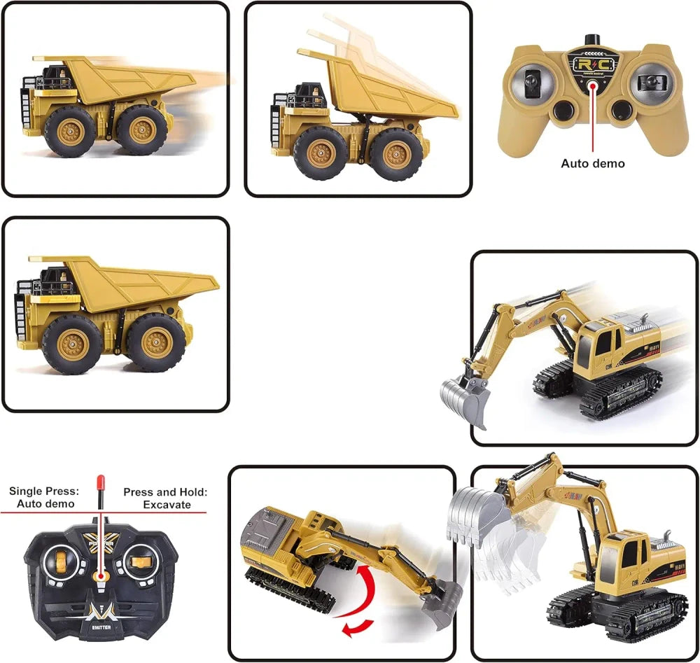Remote control excavator and dump truck set, photo 4