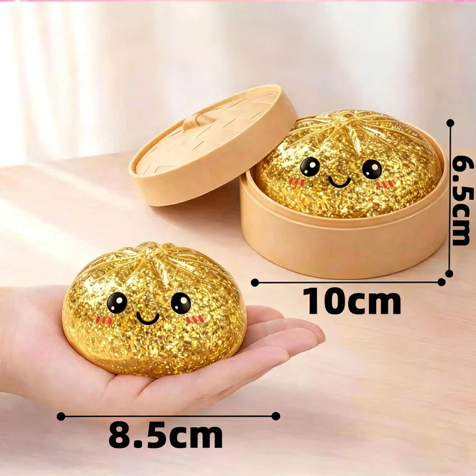Colorful 6 Styles Glitter Dumpling Glitter Dumpling Squishy with Box D ...